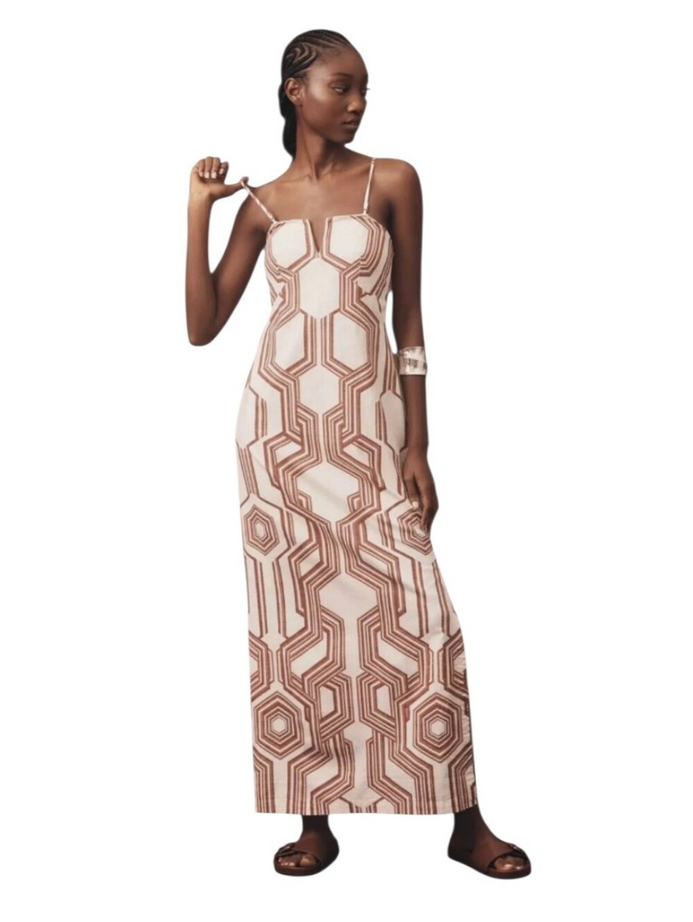💙 NWT ANTHROPOLOGIE Strapless Plunge V Neck Maxi Dress